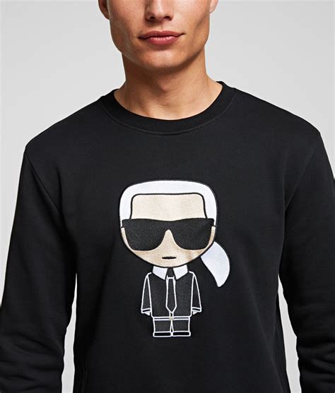 karl lagerfeld black and white sweater
